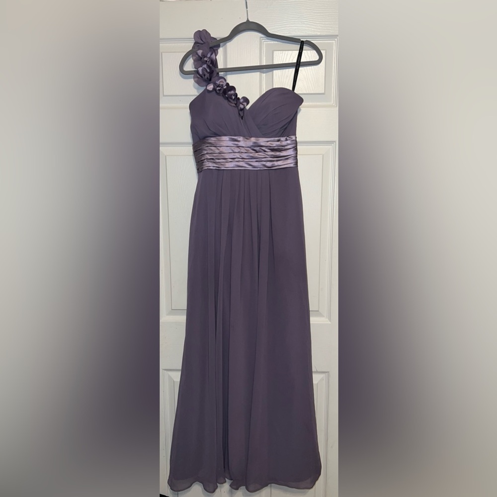 Bill Levkoff Purple Bridesmaid Event Formal One Shoulder Dress Size 6 EUC